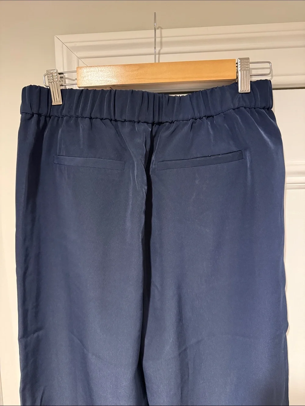 Michael Kors Midnight Blue Wide Leg Drawstring Pants